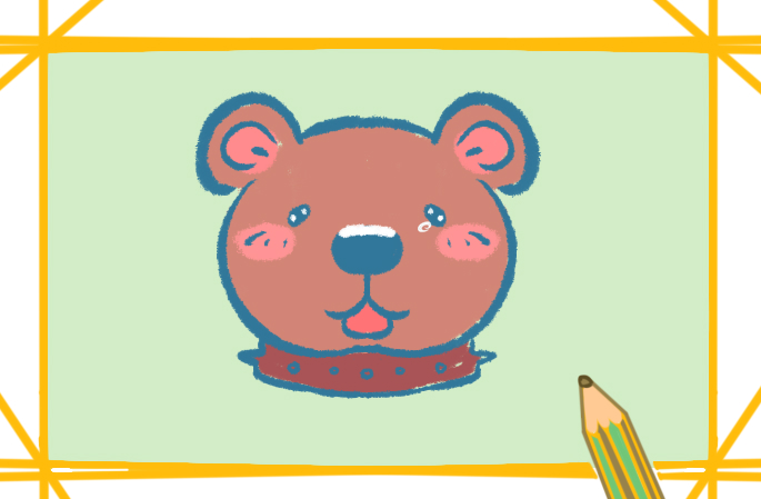 褐色的呆熊上色<a href=http://www.inspiredelm.com/jianbihua/ target=_blank class=infotextkey>簡筆畫</a>要怎么畫