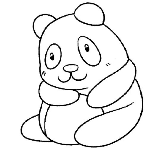 簡單的大熊貓簡筆