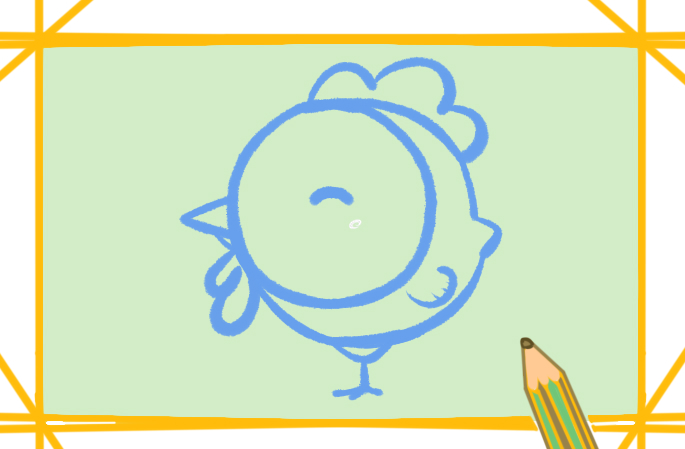 可愛的小公雞上色<a href=http://www.inspiredelm.com/jianbihua/ target=_blank class=infotextkey>簡筆畫</a>要怎么畫