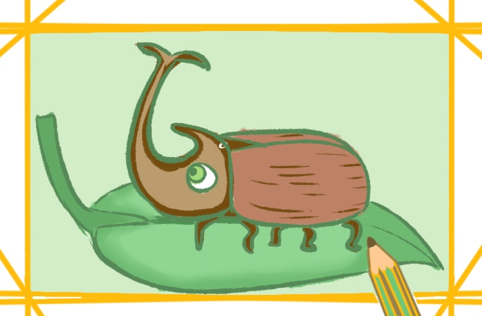 昆蟲(chóng)之獨(dú)角仙上色<a href=http://www.inspiredelm.com/jianbihua/ target=_blank class=infotextkey>簡(jiǎn)筆畫(huà)</a>要怎么畫(huà)