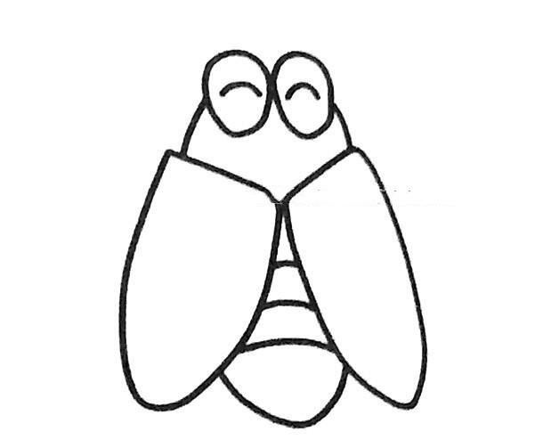 知了簡(jiǎn)筆畫(huà)圖片大全，夏天的知了