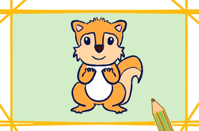 簡單的松鼠<a href=http://www.inspiredelm.com/jianbihua/ target=_blank class=infotextkey>簡筆畫</a>圖片怎么畫