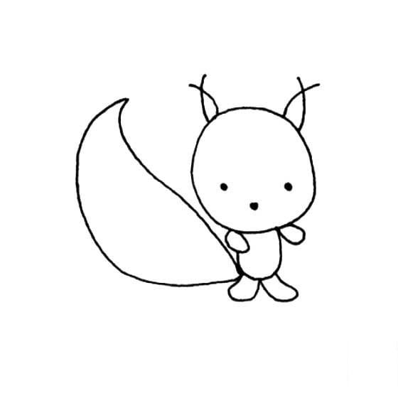 卡通松鼠<a href=http://www.inspiredelm.com/jianbihua/ target=_blank class=infotextkey>簡筆畫</a>圖片_卡通松鼠兒童繪畫圖集