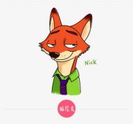 動(dòng)物簡(jiǎn)筆畫(huà)大全，狐尼克簡(jiǎn)筆畫(huà)彩色