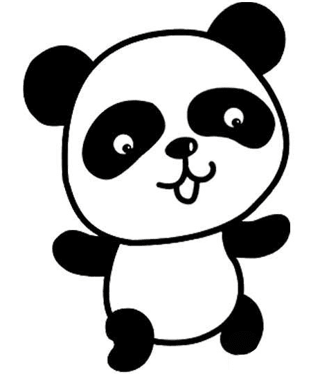 可愛的動(dòng)物大熊貓簡(jiǎn)筆