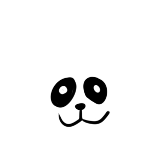 超簡單的熊貓頭<a href=http://www.inspiredelm.com/jianbihua/ target=_blank class=infotextkey>簡筆畫</a>原創(chuàng)教程步驟