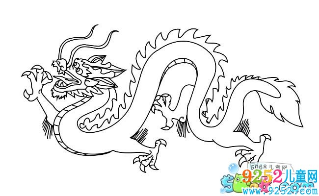 騰云駕霧的龍簡筆圖片