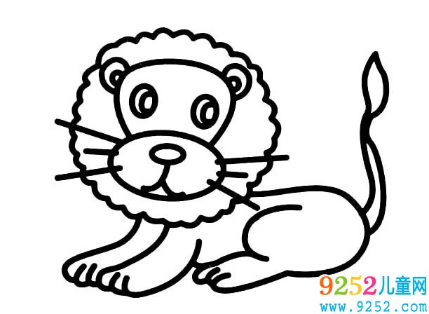 兇猛的獅子動(dòng)物<a href=http://www.inspiredelm.com/jianbihua/ target=_blank class=infotextkey>簡筆畫</a>