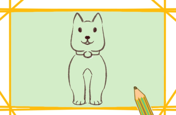 可愛的田園犬上色<a href=http://www.inspiredelm.com/jianbihua/ target=_blank class=infotextkey>簡筆畫</a>要怎么畫