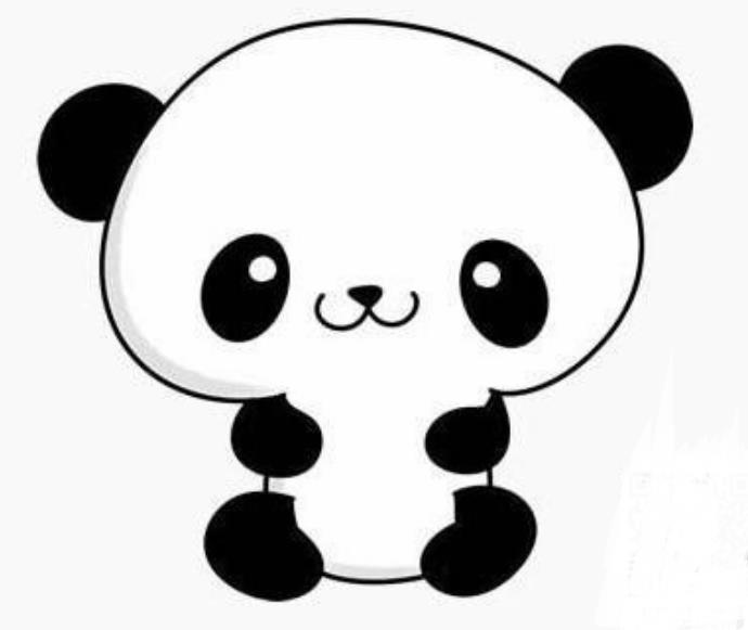 大熊貓動物簡筆