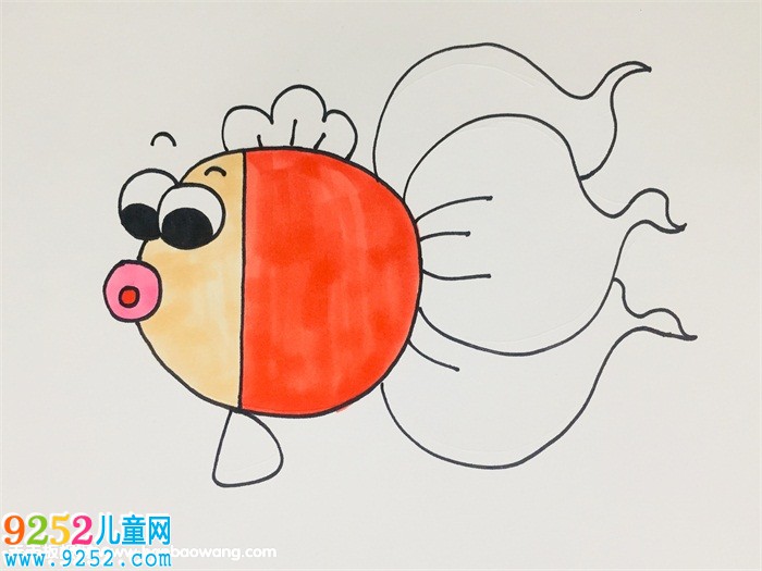 簡單漂亮的金魚怎么畫