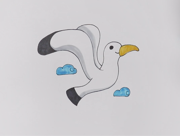 簡(jiǎn)單的海鷗怎么畫