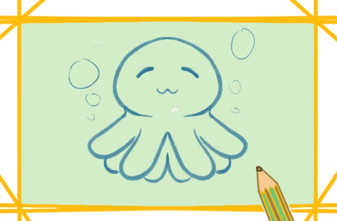 簡單容易的章魚<a href=http://www.inspiredelm.com/jianbihua/ target=_blank class=infotextkey>簡筆畫</a>圖片怎么畫