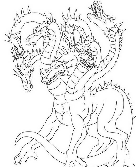 七頭龍簡筆畫