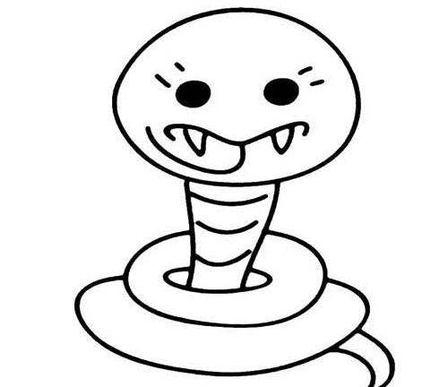 眼鏡蛇動(dòng)物簡(jiǎn)筆