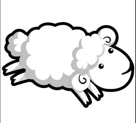 小綿羊動物簡筆