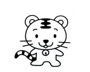 小老虎的<a href=http://www.inspiredelm.com/jianbihua/ target=_blank class=infotextkey>簡筆畫</a>圖片_老虎兒童繪畫作品圖集