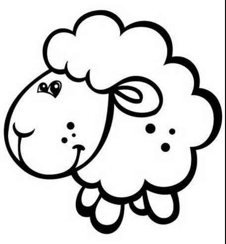 小綿羊動物簡筆