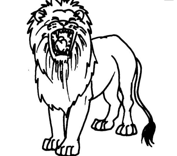 獅子簡筆圖片