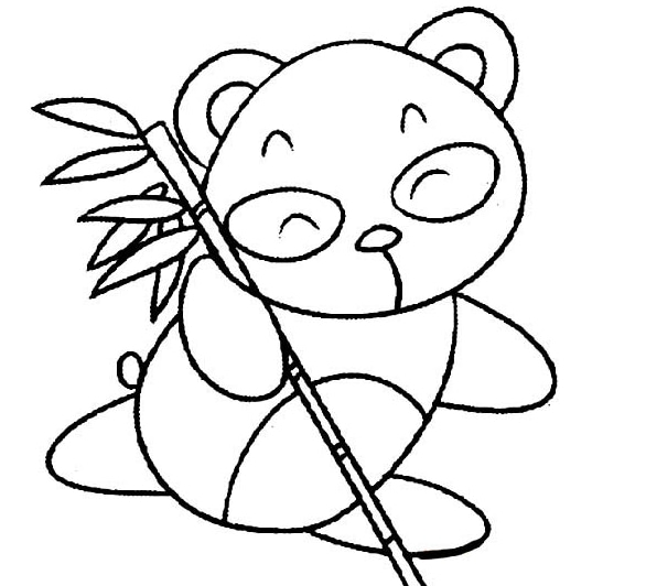 簡單的大熊貓簡筆