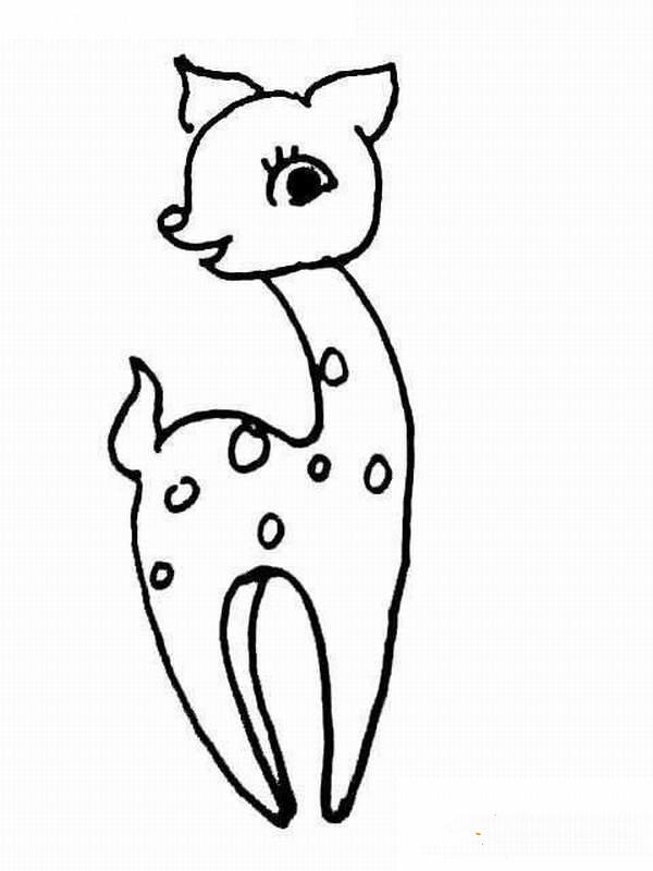 簡(jiǎn)單可愛(ài)的小鹿簡(jiǎn)筆
