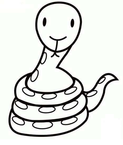 爬行的蛇<a href=http://www.inspiredelm.com/jianbihua/ target=_blank class=infotextkey>簡(jiǎn)筆畫(huà)</a>圖片_蛇兒童繪畫(huà)作品圖集