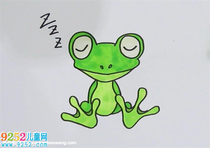 睡覺的青蛙<a href=http://www.inspiredelm.com/jianbihua/ target=_blank class=infotextkey>簡筆畫</a>