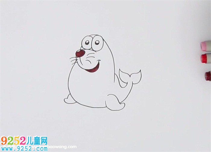 海獅怎么畫<a href=http://www.inspiredelm.com/jianbihua/ target=_blank class=infotextkey>簡筆畫</a>，海獅<a href=http://www.inspiredelm.com/jianbihua/ target=_blank class=infotextkey>簡筆畫</a>步驟