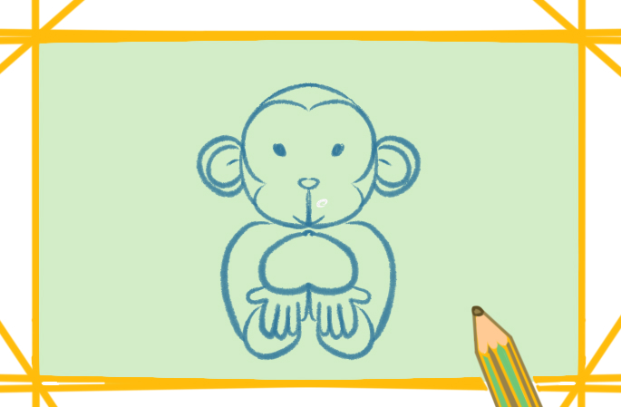 大耳朵的猴上色<a href=http://www.inspiredelm.com/jianbihua/ target=_blank class=infotextkey>簡(jiǎn)筆畫(huà)</a>要怎么畫(huà)
