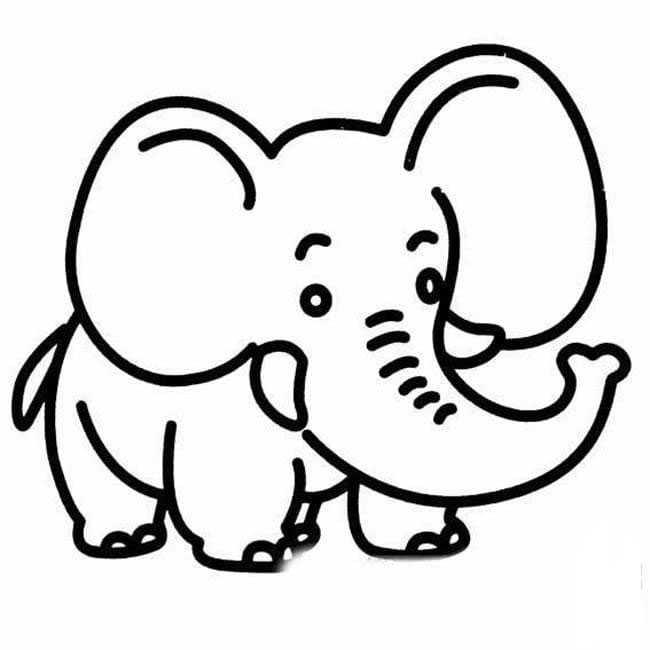 大象<a href=http://www.inspiredelm.com/jianbihua/ target=_blank class=infotextkey>簡筆畫</a>圖片_兒童繪畫作品圖集