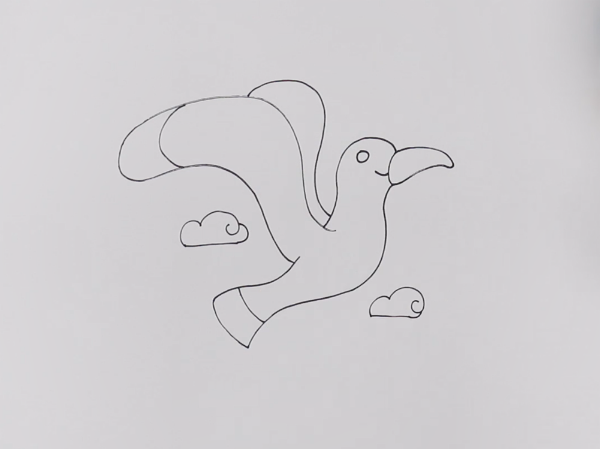 簡(jiǎn)單的海鷗怎么畫