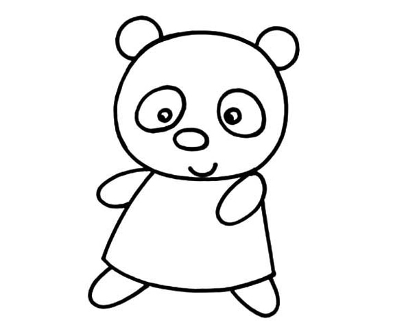 大熊貓動物兒童簡筆