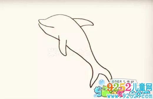 藍色海豚簡筆步驟