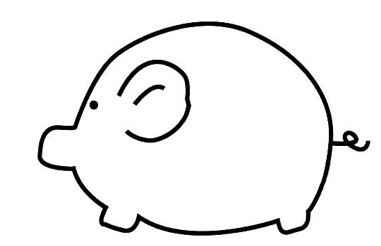 可愛的小豬簡(jiǎn)筆圖片