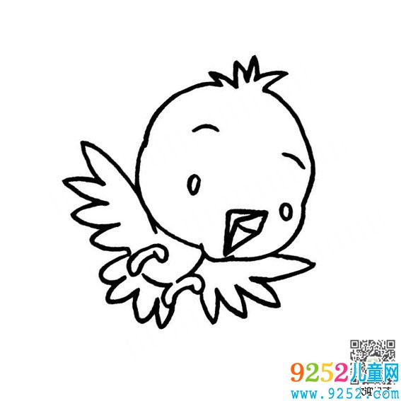 可愛的小鳥簡筆