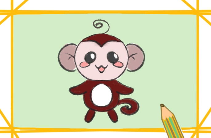 可愛的猴子簡筆畫圖片一學(xué)就會