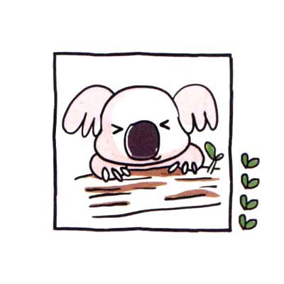 四步畫出可愛<a href=http://www.inspiredelm.com/jianbihua/ target=_blank class=infotextkey>簡筆畫</a> 慢吞吞的考拉