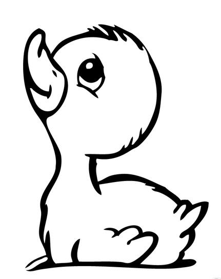 小鴨子兒童簡(jiǎn)筆畫(huà)
