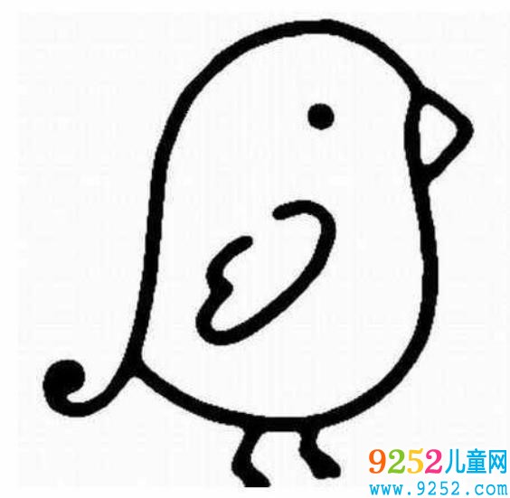 可愛的小鳥簡筆