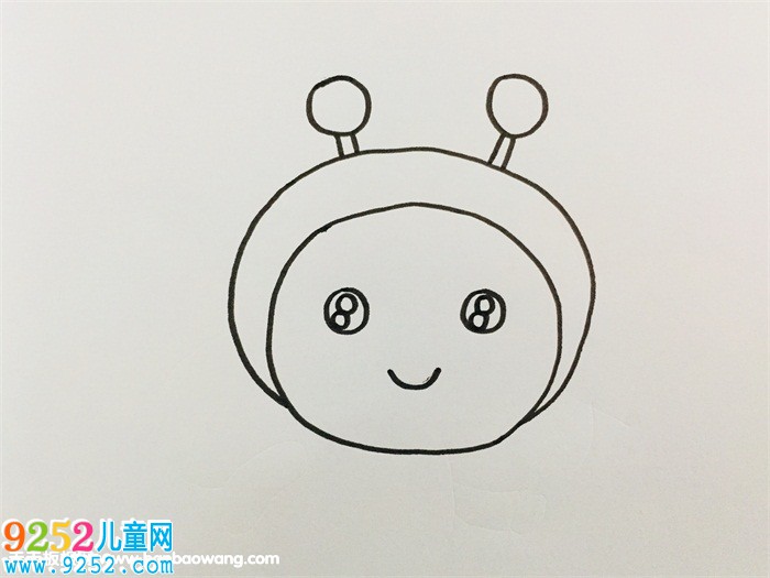 卡通小蜜蜂<a href=http://www.inspiredelm.com/jianbihua/ target=_blank class=infotextkey>簡筆畫</a>彩色