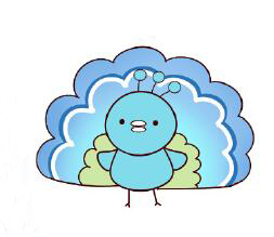 孔雀怎么畫好看又簡(jiǎn)單，Q版孔雀簡(jiǎn)筆畫教程