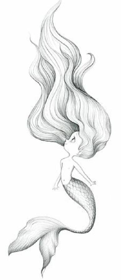 美人魚簡筆畫