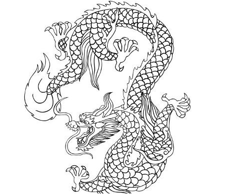 中國龍的簡筆畫
