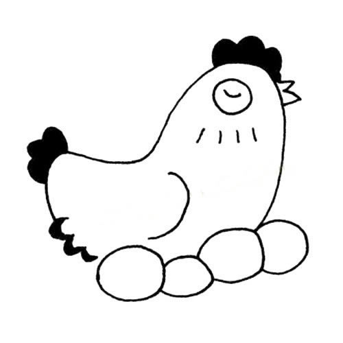 好看的動(dòng)物簡(jiǎn)筆畫(huà)大全，母雞簡(jiǎn)筆畫(huà)
