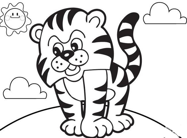 小老虎<a href=http://www.inspiredelm.com/jianbihua/ target=_blank class=infotextkey>簡(jiǎn)筆畫</a>圖片,老虎兒童繪畫作品,動(dòng)物<a href=http://www.inspiredelm.com/jianbihua/ target=_blank class=infotextkey>簡(jiǎn)筆畫</a>,老虎<a href=http://www.inspiredelm.com/jianbihua/ target=_blank class=infotextkey>簡(jiǎn)筆畫</a>
