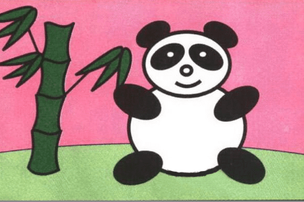大熊貓兒童簡筆
