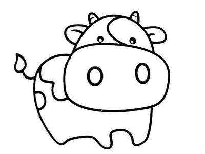 呆萌的小奶牛<a href=http://www.inspiredelm.com/jianbihua/ target=_blank class=infotextkey>簡(jiǎn)筆畫</a>