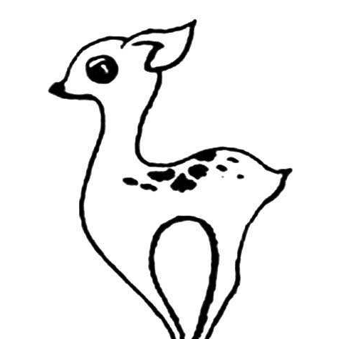 梅花鹿兒童簡筆