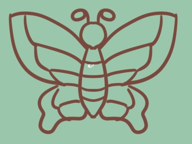 簡(jiǎn)單的蝴蝶上色<a href=http://www.inspiredelm.com/jianbihua/ target=_blank class=infotextkey>簡(jiǎn)筆畫</a>要怎么畫