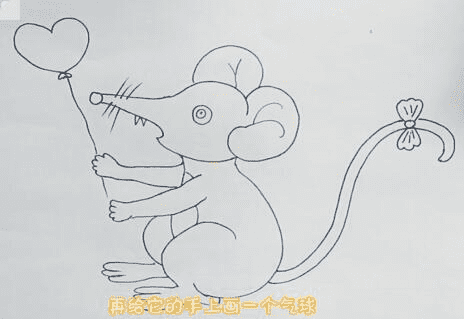 可愛的老鼠簡筆步驟